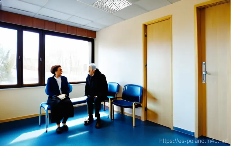 폴란드 건강보험 제도 - Polish Healthcare Contrast: Public vs. Private Experience**
A split image depicting the contrasting ...